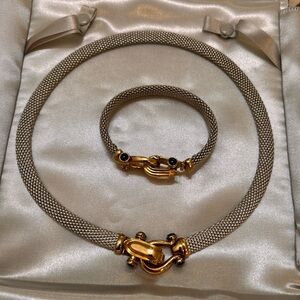 Elegant Gold and Silver Jewelry Set
